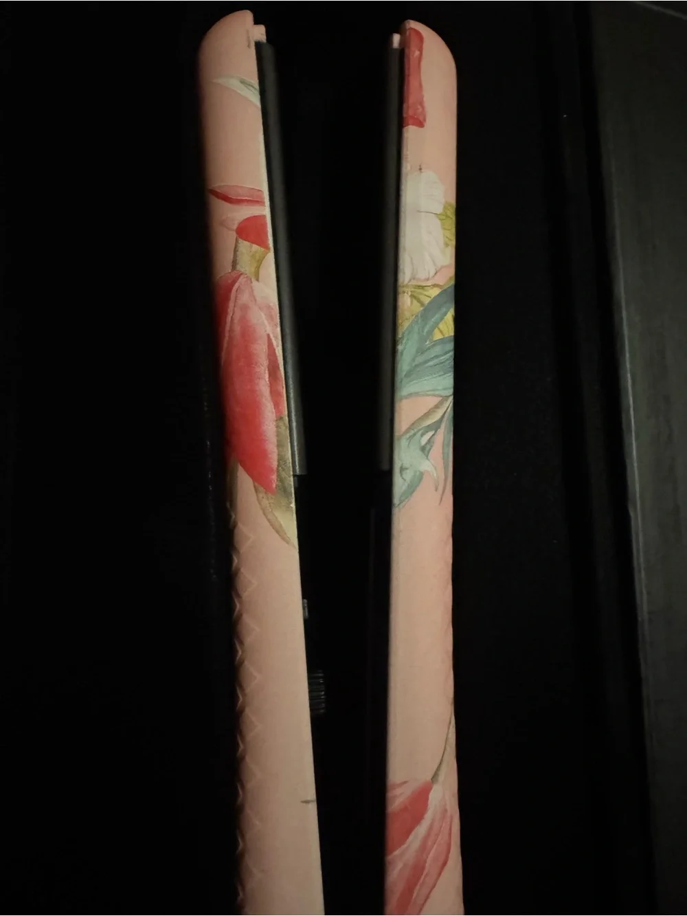 Herstyler Pink Floral Ceramic Flat Iron Hair Straightener